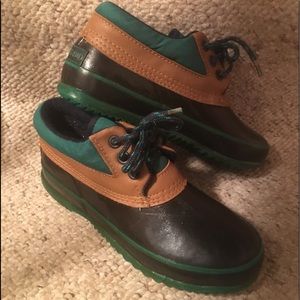 Trail’s End Navy Blue & Green Duck Boots